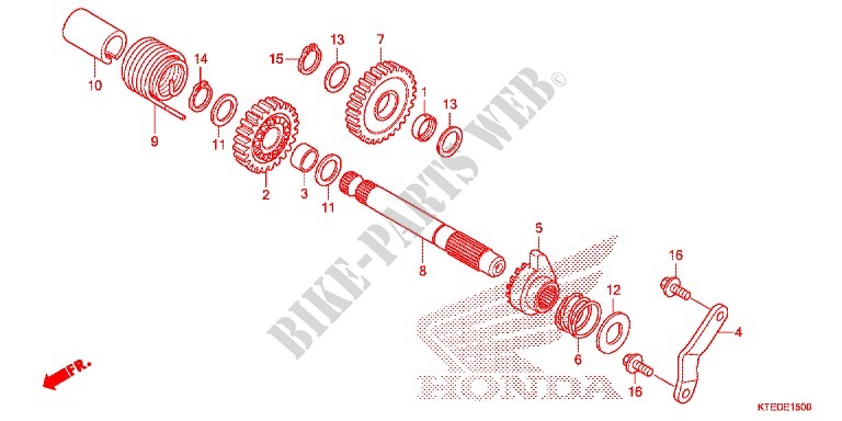 KICKSTARTER AXLE for Honda CBF 125 2012
