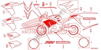 STICKERS (2) for Honda CBR 1000 ABS BLANCHE 2016