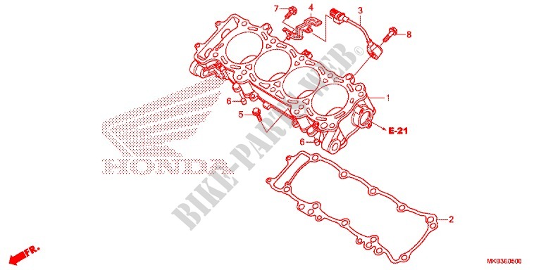 CYLINDER for Honda CBR 1000 ABS WHITE 2016
