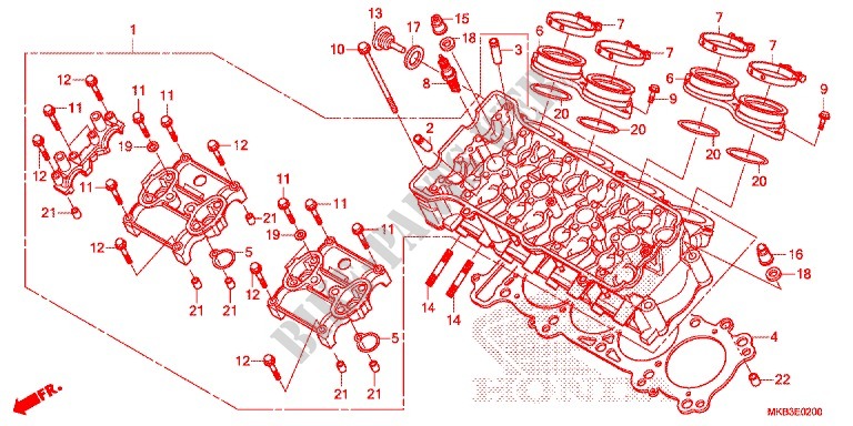 CYLINDER   HEAD for Honda CBR 1000 SP ABS REPSOL 2016