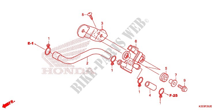 AIR INJECTION SOLENOID VALVE for Honda CBR 250 R REPSOL 2016