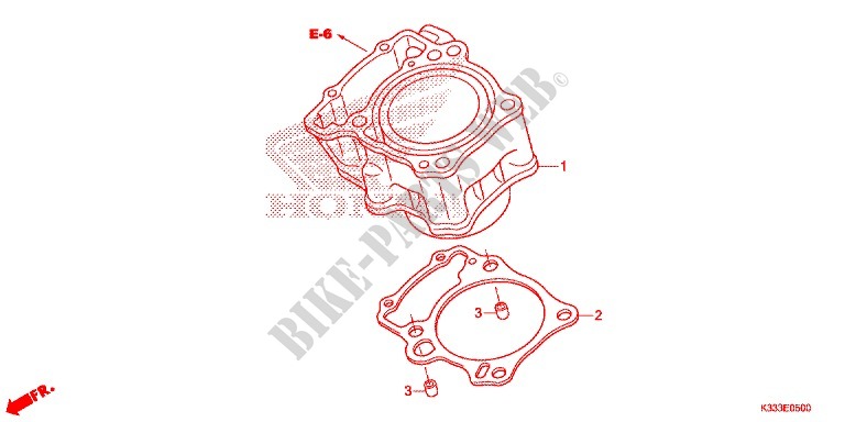 CYLINDER for Honda CBR 300 ABS HRC TRICOLOR 2017