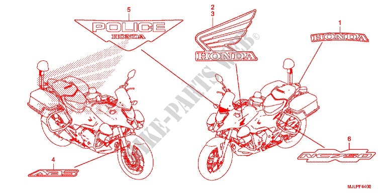 STICKERS for Honda NC 750 POLICE 2016