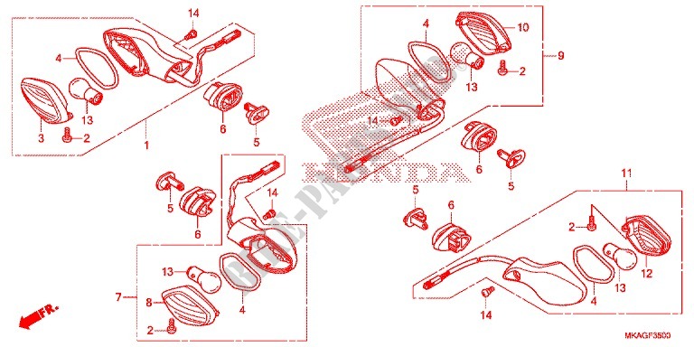 INDICATOR (2) for Honda NC 750 S ABS 2016