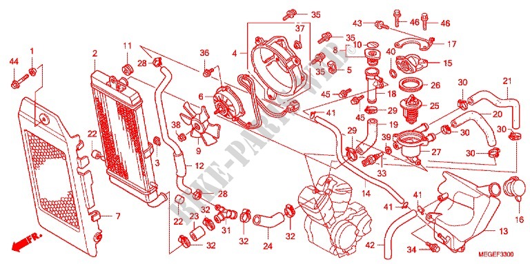 RADIATOR for Honda SHADOW VT 750 AERO ABS 2009