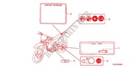 CAUTION LABEL (1) for Honda CRF 250 X 2008
