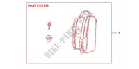 LEATHER BACKREST BAG for Honda SHADOW VT 750 2010