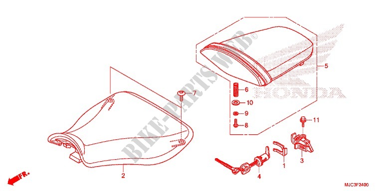 SINGLE SEAT (2) for Honda CBR 600 RR ABS 2016