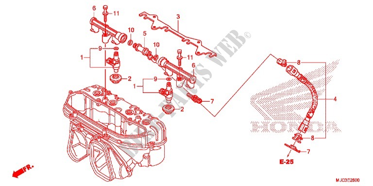 FUEL INJECTOR for Honda CBR 600 RR TRICOLOR 2016