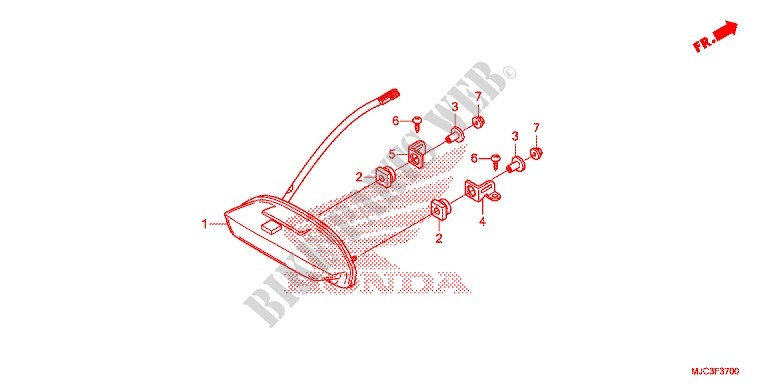 TAILLIGHT (2) for Honda CBR 600 RR TRICOLOR 2016