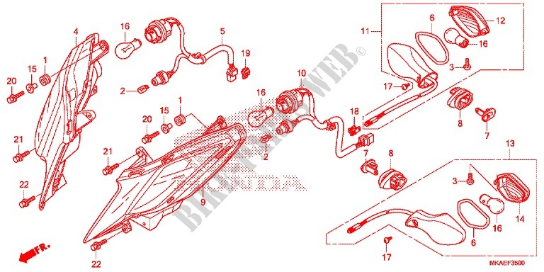 INDICATOR (2) for Honda NC 750 INTEGRA S 2016