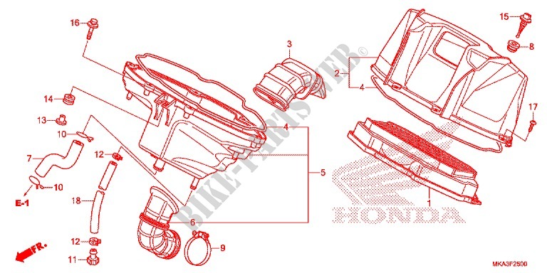 FRONT COVER   AIR CLEANER for Honda NC 750 X 2016