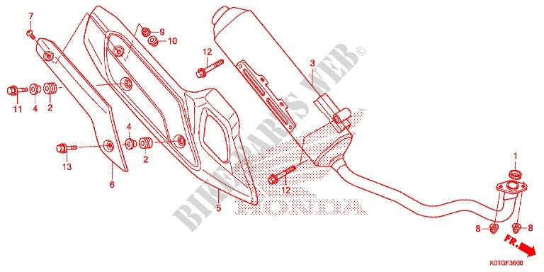 EXHAUST MUFFLER (2) for Honda SH 125 ABS D SPECIAL 3ED 2016
