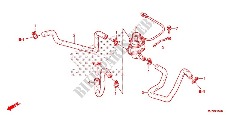 AIR INJECTION CONTROL VALVE for Honda ST 1300 ABS POLICE 2016
