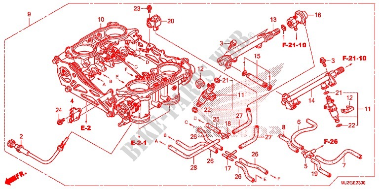THROTTLE BODY (ENS.) for Honda ST 1300 ABS POLICE 2016