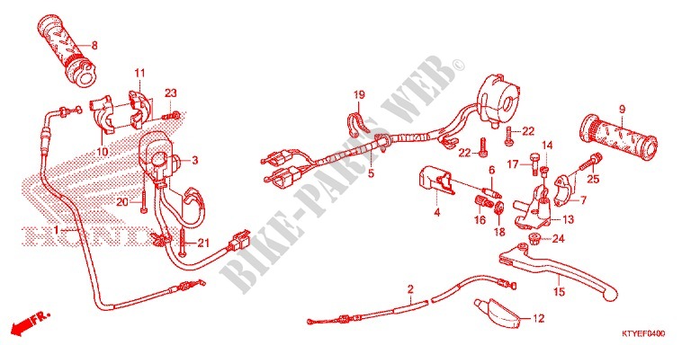 LEVER   SWITCH   CABLE (1) for Honda CBR 125 BLACK 2015