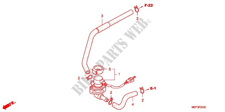AIR INJECTION VALVE for Honda SILVER WING 400 ABS 2010