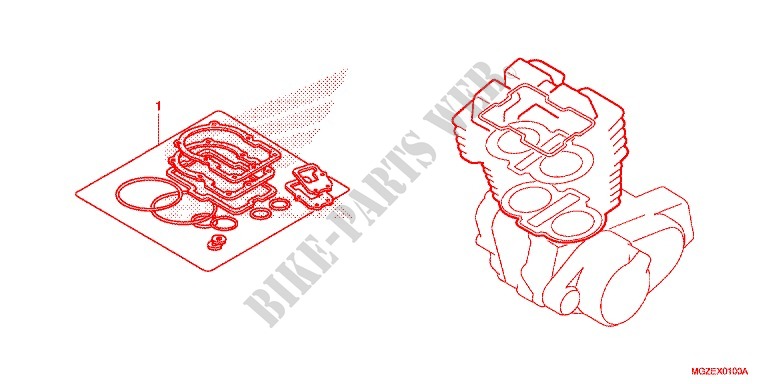 GASKET KIT for Honda CB 500F ABS BLANCHE 2014
