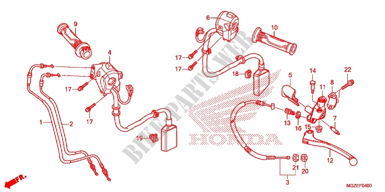 LEVER   SWITCH   CABLE (1) for Honda CB 500F ABS BLACK 2014