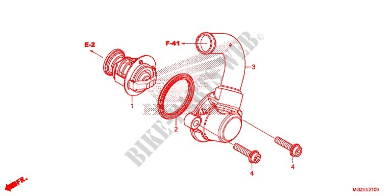 THERMOSTAT for Honda CB 500F ABS BLACK, RED 2014