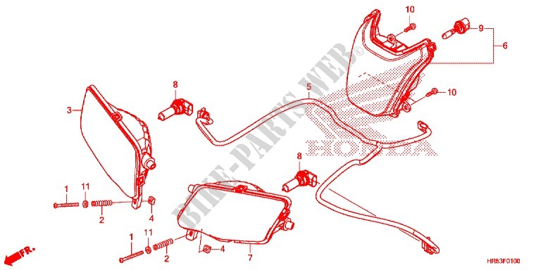 HEADLIGHT for Honda FOURTRAX 500 FOREMAN RUBICON RED 2016