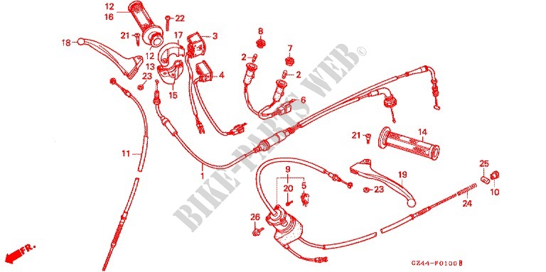 LEVER   SWITCH   CABLE for Honda CUB EZ 90 1993