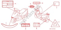 CAUTION LABEL (1) for Honda SPACY 125 1996