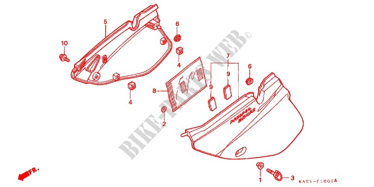 SIDE COVERS for Honda CRM 250 1997