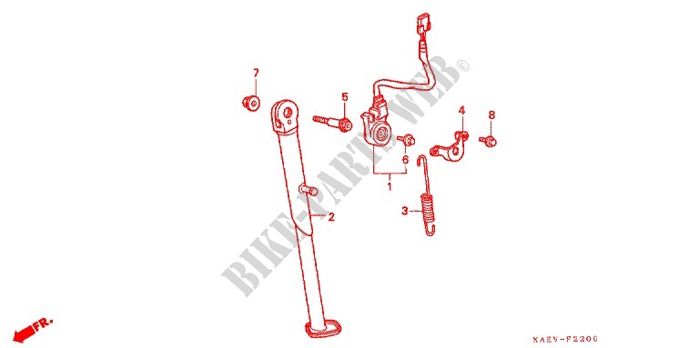 SIDE STAND for Honda CRM 250 1998