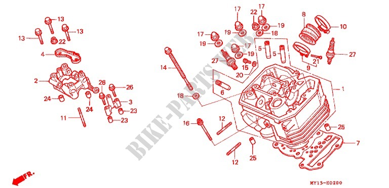 FRONT CYLINDER HEAD for Honda AFRICA TWIN 750 1993