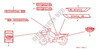 STICKERS (2) (C50BN/BND N/P/S/V/X/Y) for Honda PRESS CUB 50 DELUXE 2000
