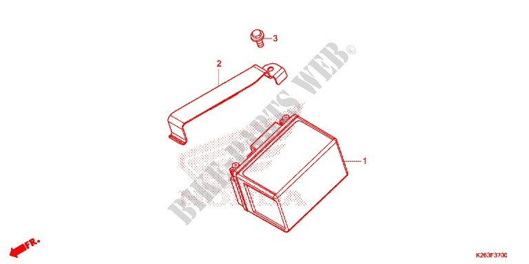 TOOLS   BATTERY BOX for Honda MSX 125 2013