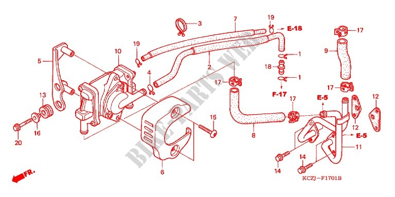 AIR FILTER   VALVE (XR250Y/3/5/XR2503Y/3) for Honda XR 250 2000