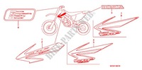 STICKERS (CRF450R6,7,8) for Honda CRF 450 R RED 2008
