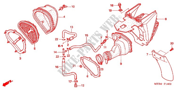 AIR CLEANER  for Honda CRF 450 R 2005