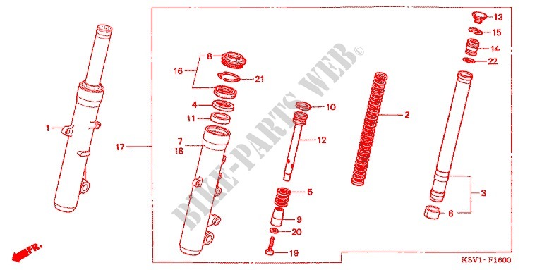 FRONT FORK for Honda FORZA 250 X 2004