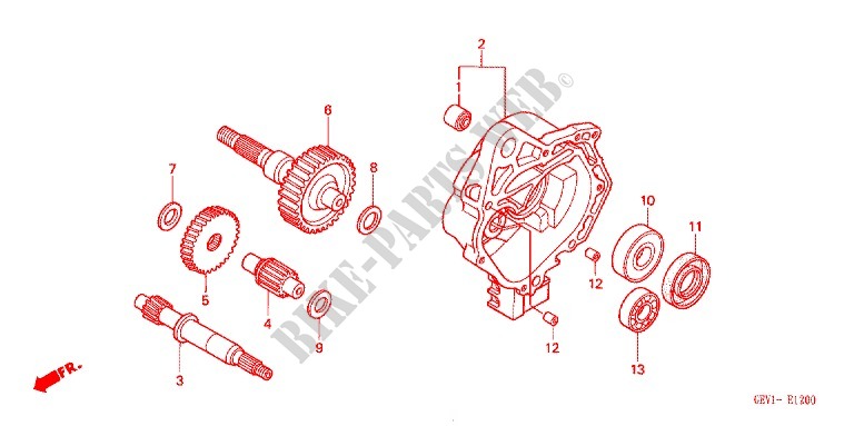 GEARBOX for Honda 50 SMART DIO DX 2004