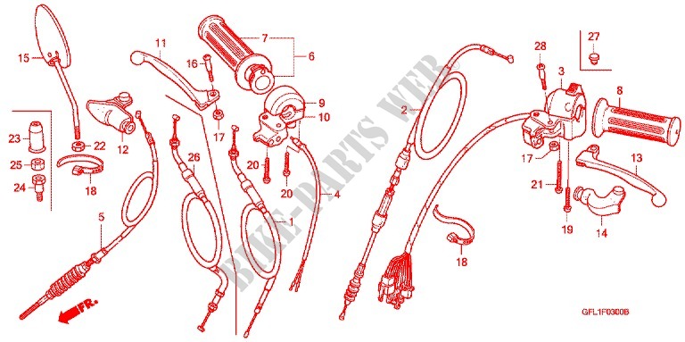 LEVER   SWITCH   CABLE (1) for Honda MONKEY 50 SPECIAL EDITION 2005