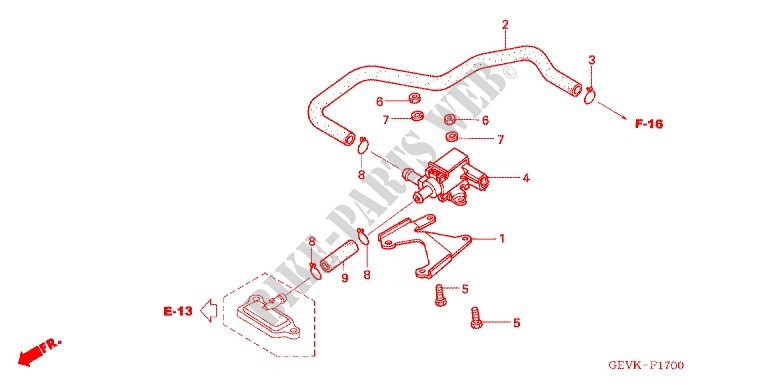 AIR INJECTION VALVE for Honda 50 SMART DIO Z4 2006