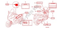 CAUTION LABEL (FES1257/A7) (FES1507/A7) for Honda S WING 125 FES 2008