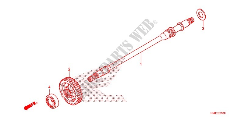 FINAL SHAFT for Honda FOURTRAX 680 RINCON 2016