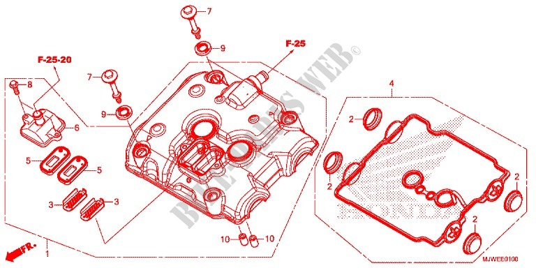 CYLINDER HEAD COVER for Honda CBR 500 R ABS 2016