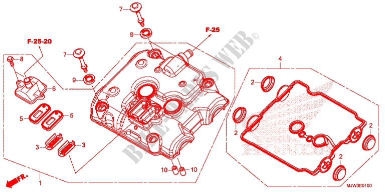 CYLINDER HEAD COVER for Honda CB 500 X ABS 2016