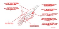 STICKERS (BC1256/7/M6/M7/MC6/MC7) for Honda BIZ 125 PEDAL ARRANQUE UNICAMENTE 2007