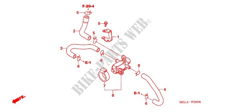 AIR INJECTION CONTROL VALVE (CBR1000RR'06,'07) for Honda CBR 1000 RR REPSOL 2007