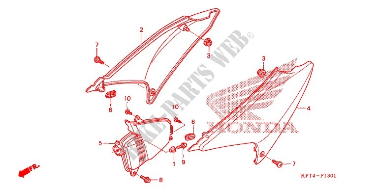 SIDE COVERS ('06 '11) for Honda CRF 150 F 2007