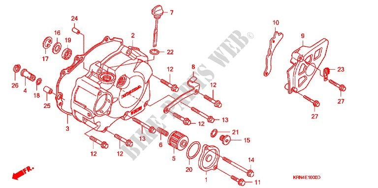 LEFT HAND CRANKCASE COVER for Honda CRF 250 R 2007