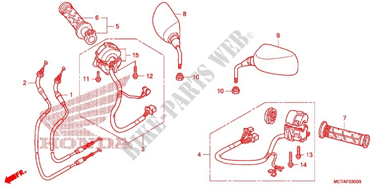 LEVER   SWITCH   CABLE (2) for Honda CRF 70 2007