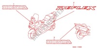 STICKERS for Honda REFLEX 250 SPORT RED 2007