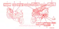 CAUTION LABEL (1) for Honda VFR 800 INTERCEPTOR TRICOLOR 2007